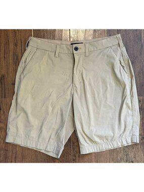 Express Men’s Slim Fit Above the Knee 9” Shorts Tan Sz 30